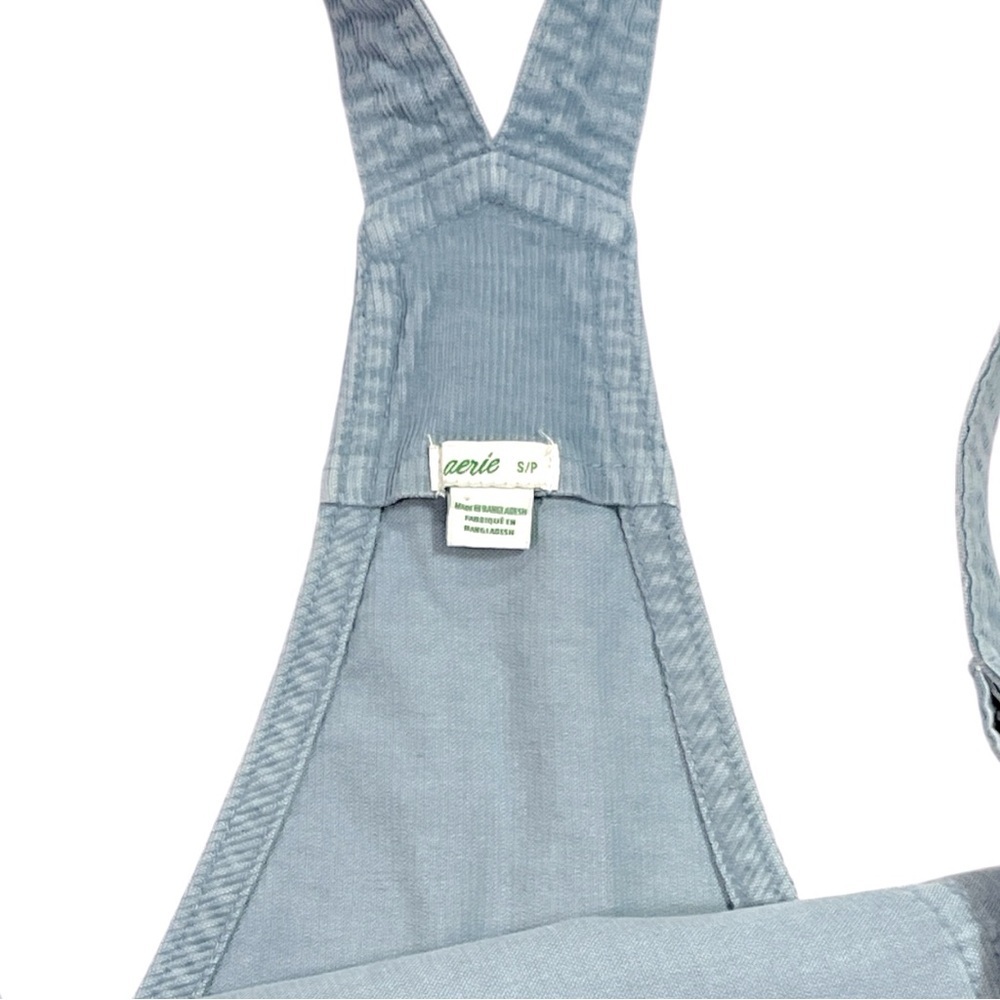 Aerie Werk & Play Twill Cord Overalls size Small in Cloudy Blue - Picture 5 of 6